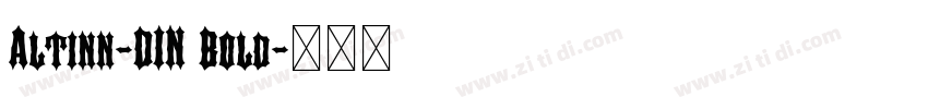 Altinn-DIN Bold字体转换